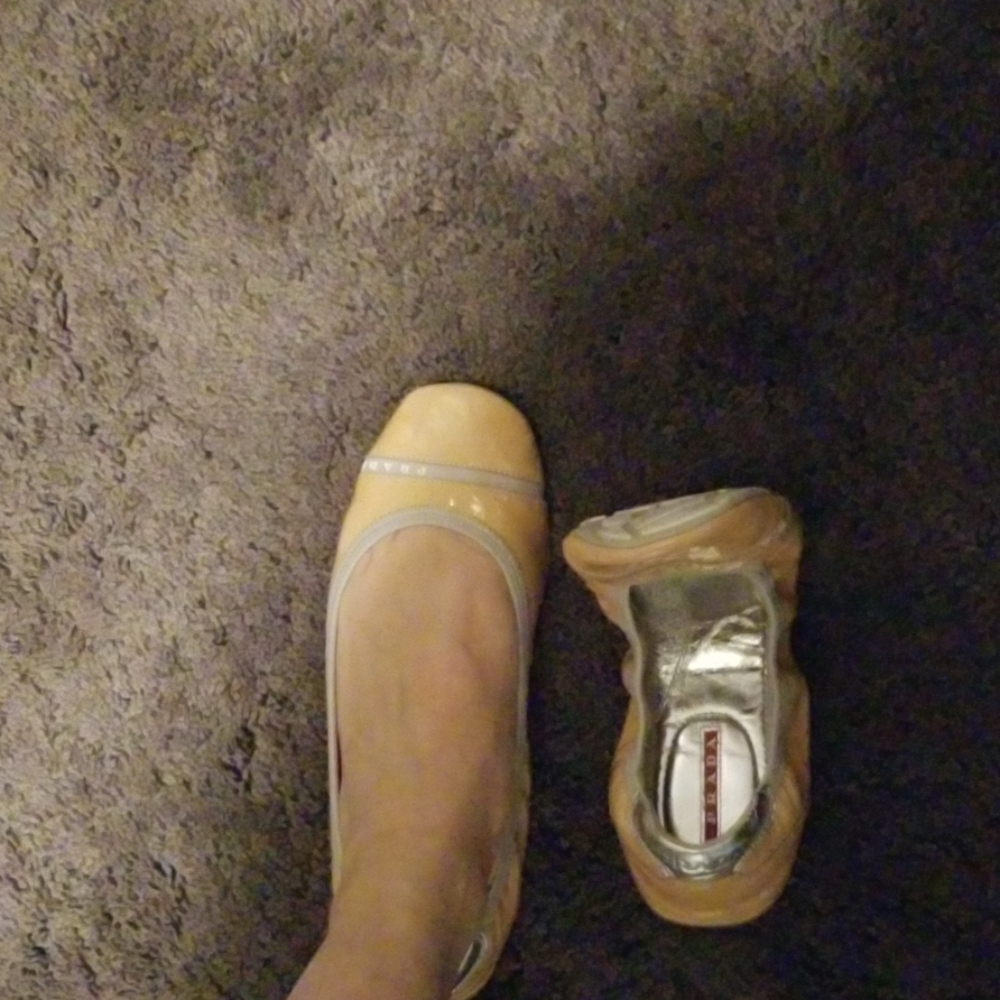 Authentic PRADA stretchy flats